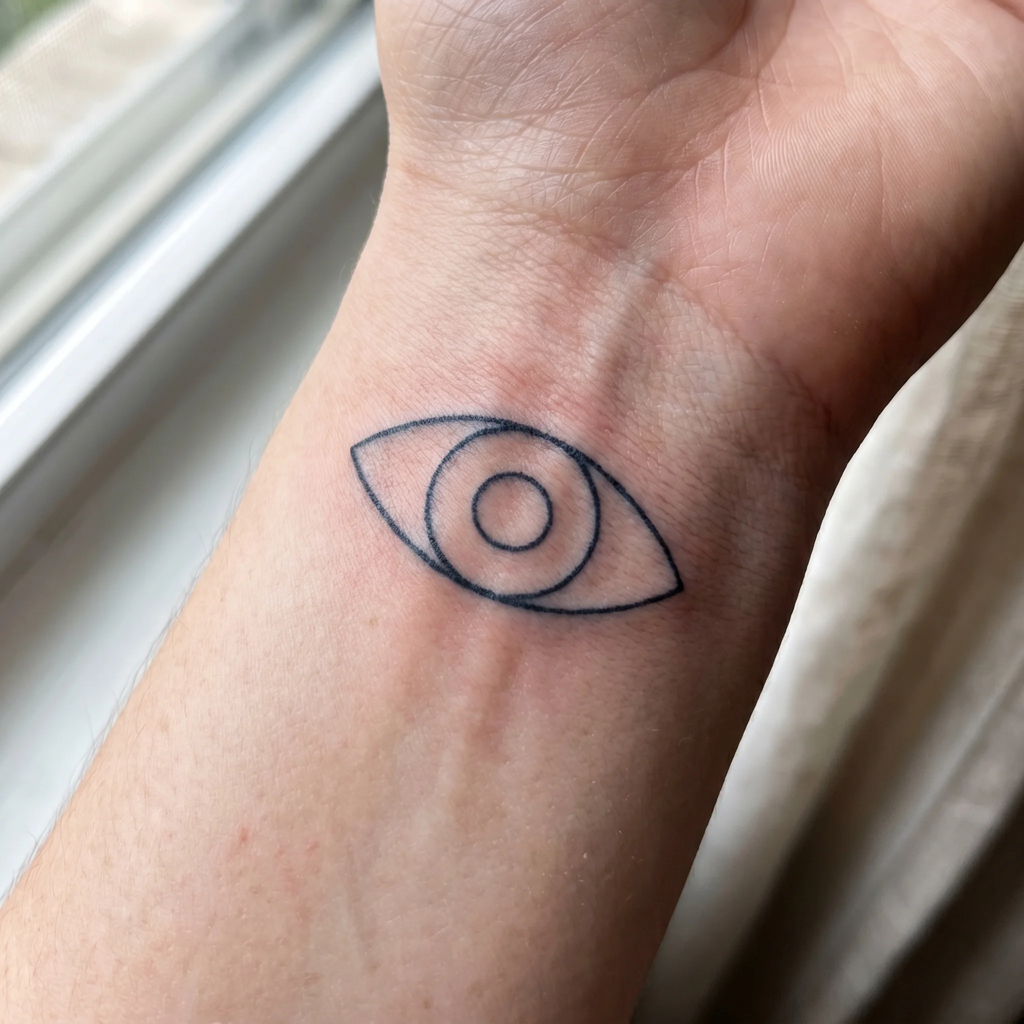 Eye02 tattoo on skin