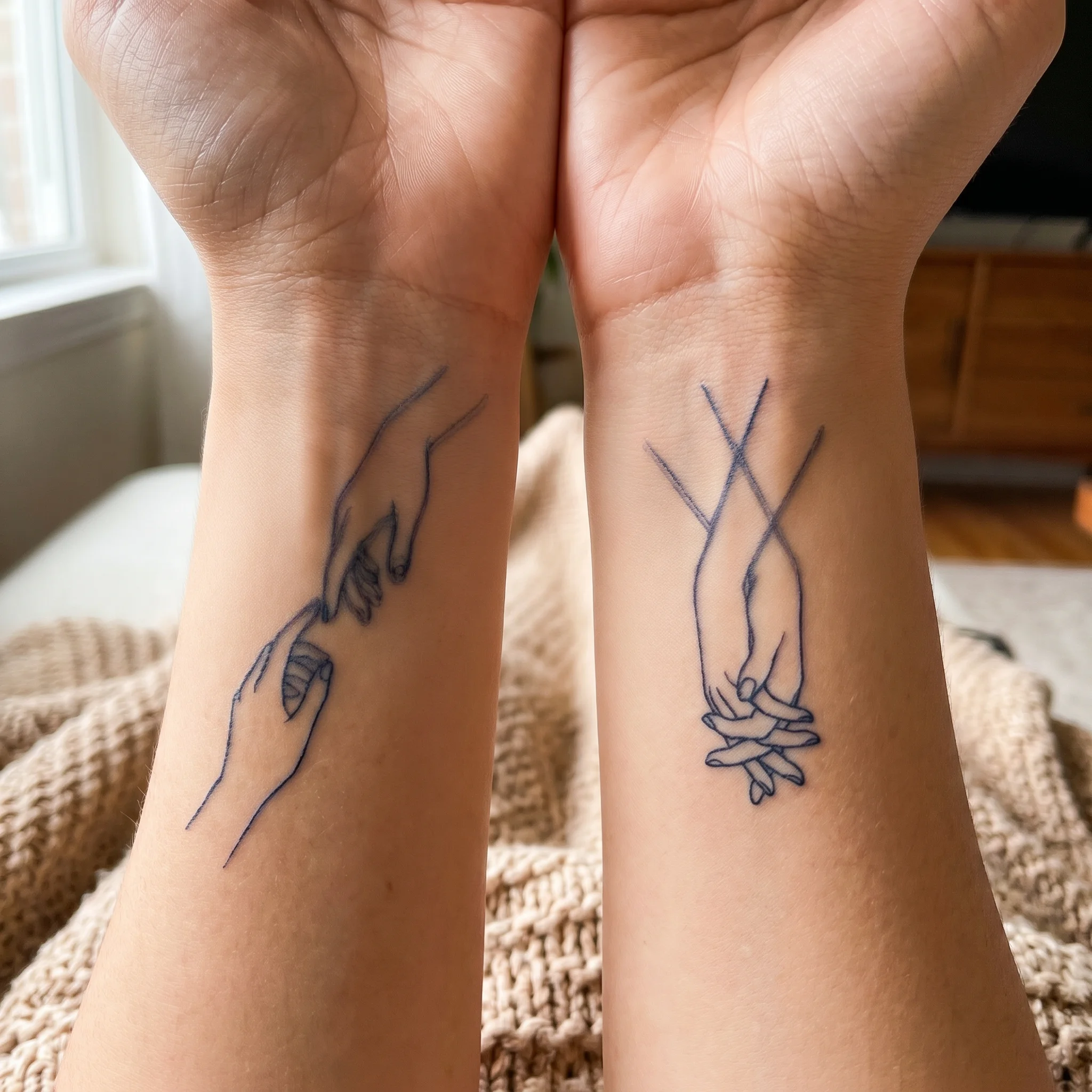 Held tattoo on skin
